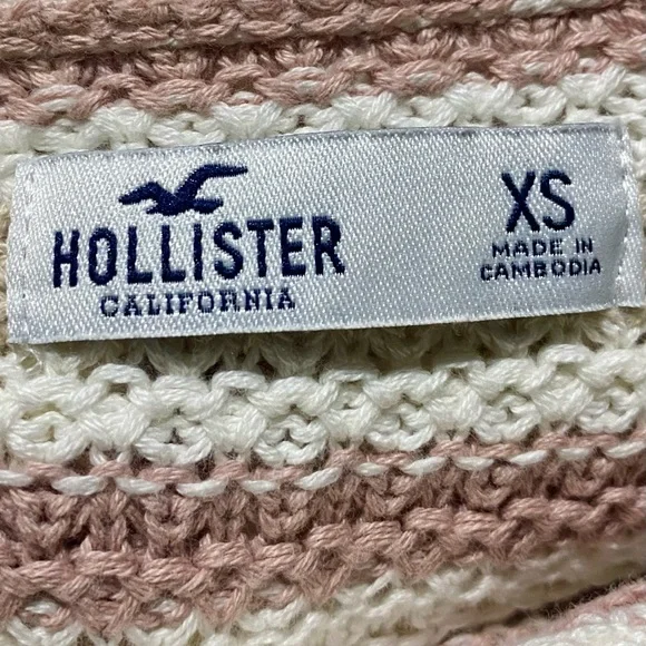 Hollister Pink and Cream Knit Top. Size XS Great Condition - Picture 3 of 8